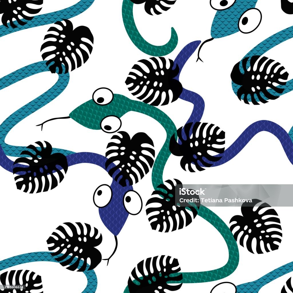 Wrapping Snake Design Christmas Animals Seamless Snake Pattern For Wrapping Paper And Fabrics ...