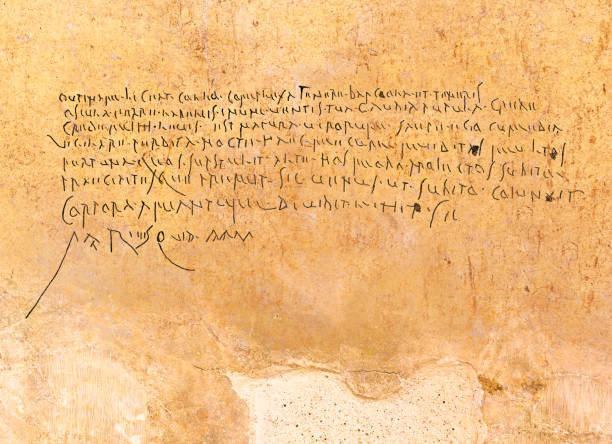 One of the longest and most elaborate surviving graffiti texts from the town, and may be the only known love poem from one woman to another from the Latin world.\nScratched into the wall of the hallway of house six (b) of insula nine, in region nine of the town\n\nPOEM : O utinam liceat collo complexa tenere\u2028braciola et teneris oscula ferre label(l)is\u2028i nunc, ventis tua gaudia, pupula, crede\u2028crede mihi levis est natura virorum\u2028saepe ego cu(m) media vigilare(m) perdita nocte\u2028haec mecum medita(n)s: multos Fortuna quos supstulit alte,\u2028hos modo proiectos subito praecipitesque premit.\u2028sic Venus ut subito coiunxit corpora amantum\u2028dividit lux et se...\nTranslation : Oh, if only I could hold your little arms wrapped around my neck\u2028and press kisses to your tender little lips.\u2028Go then, little doll, trust your happiness to the winds.\u2028Believe me, the nature of men[c] is fickle.\u2028Often I would lie awake, lost in the middle of the night,\u2028Thinking to myself: many whom Fortune has lifted up high,\u2028those, suddenly hurled away/abandoned and falling headlong, she then oppresses.\u2028So too, after Venus has unexpectedly joined the bodies of lovers,\u2028daylight divides them and...\nPhoto composition
