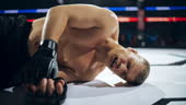 Fighters Getting Hit Professional Fighter Suffering Serious Damage And Falling On The Ground ...