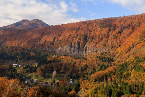 Autumn leaves in Unexplored region Akiyamago (Tsunan Town, Niigata Prefecture, Japan)