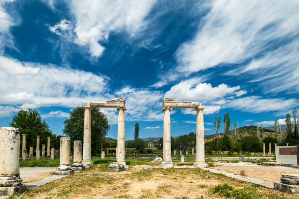 Aphrodisias ,afrodisias was a small ancient Greek Hellenistic city in the historic Caria cultural region of western Anatolia, Turkey. It is located near the modern village of Geyre, about 100 km  east/inland from the coast of the Aegean Sea, and 230 km (140 mi) southeast of İzmir.It's in the UNESCO World Heritage Site list.