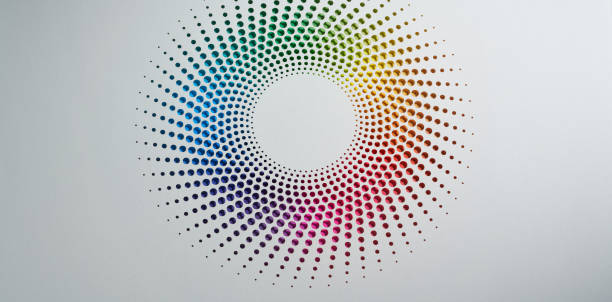 istock Intricate radial paper cut design with a rainbow gradient, set against a clean white background for a striking effect. 2158613410
