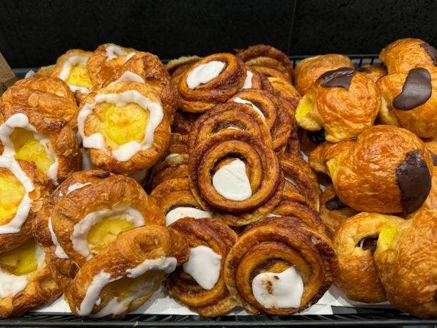 istock Danish pastry in bakery in Copenhagen, Denmark 2158616482