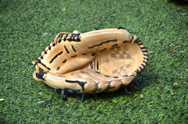 Baseball on Grass with Glove
