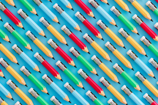 istock Group of Pencils, Back to School, Minimal Idea Background 2158618561