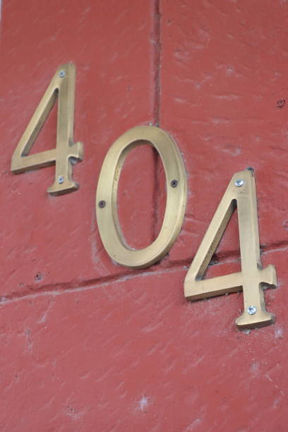 istock Metal sign house number 404 2158622889