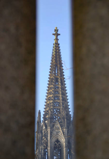 Cologne cathedral showcasing its detailed gothic architecture under a clear sky