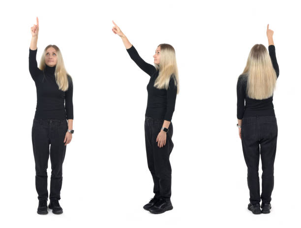 istock woman posing on white background 2158633978