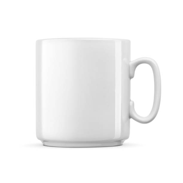istock White blank porcelain cup with copy space for design isolated on white. 2158634452