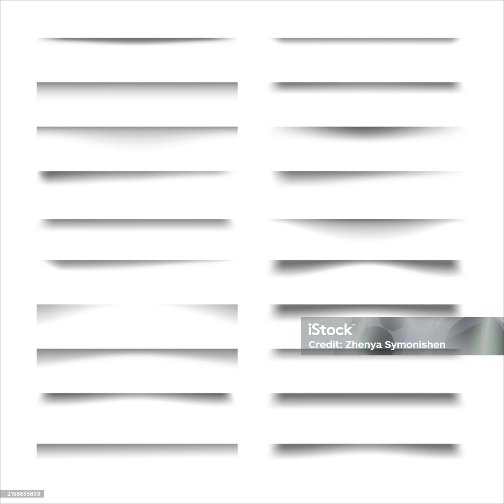 Shadow Speed Vector Shadow Effect Set Vector Shadow Collection Stock Illustration ...