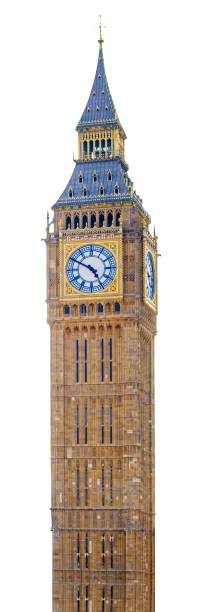 istock Big Ben Tower _Isolated on white background 2158638175
