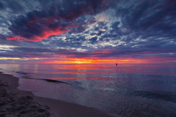 istock Summer sunset over the Baltic Sea in Poland 2158642172