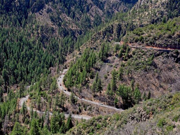 istock Roadway switchbacks through Oak Creek Canyon to the Mogollon rim 2158643635
