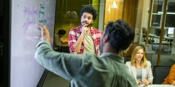 istock Middle Eastern Businessman Leads Meeting with Diverse Team 2158643882