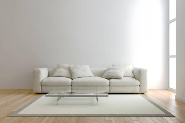 istock Large luxury modern bright interiors Living room mockup illustration 3D rendering image 2158645834