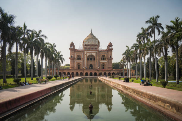 istock The brick structure Safrajang's Tomb has arches, a dome, and symmetry, making a grand facade, Delhi, India 2158646019