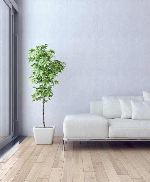 istock Large luxury modern bright interiors Living room mockup illustration 3D rendering image 2158649492