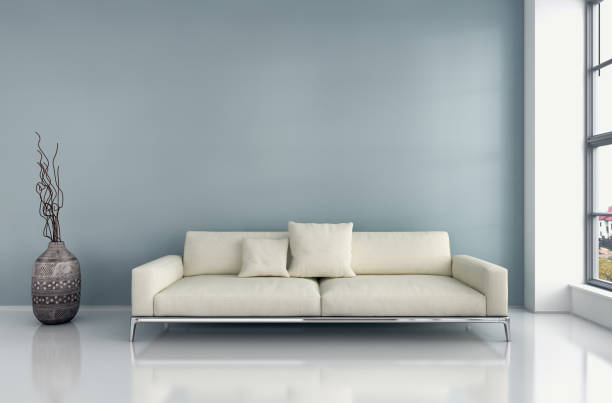 istock Large luxury modern bright interiors Living room mockup illustration 3D rendering image 2158649661