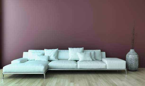 istock Large luxury modern bright interiors Living room mockup illustration 3D rendering image 2158649842