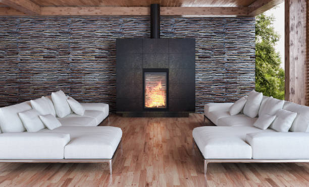 istock Large luxury modern bright interiors Living room mockup illustration 3D rendering image 2158656405