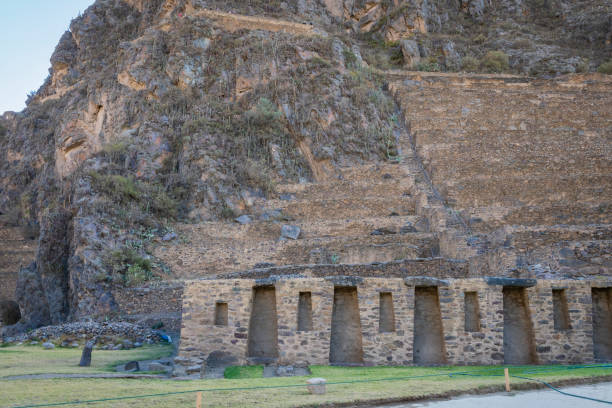 A view of Ollantaytambo's ruins. This place is par of the tour named \