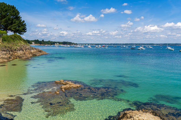 Brittany, France, June 2024: Beautiful coast landscape around Fouesnant and Beg Meil in Finistère Sud