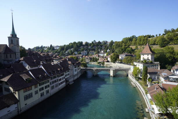 istock Old town of Bern Switzerland on Aare river 2158666263