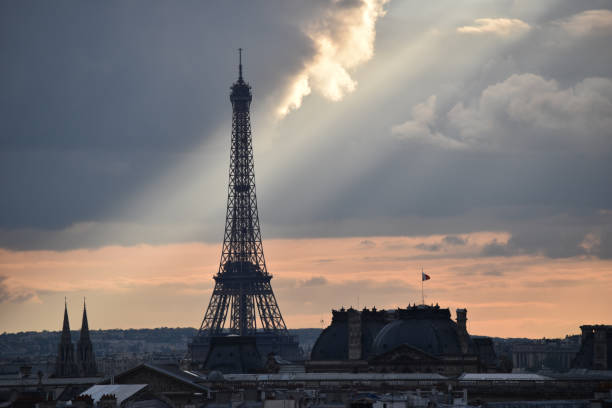 istock View of the Eiffel Tower at dusk from the Pompidou Centre 2158668751