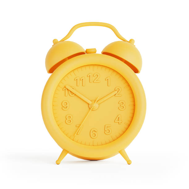 istock Yellow Alarm Clock Mock Up Icon in Clay Style. 3d Rendering 2158675349