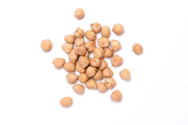 Chick-pea on white stock photo