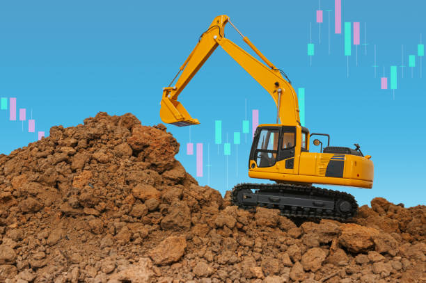 istock Excavator business  construction industrial concept 2158677588