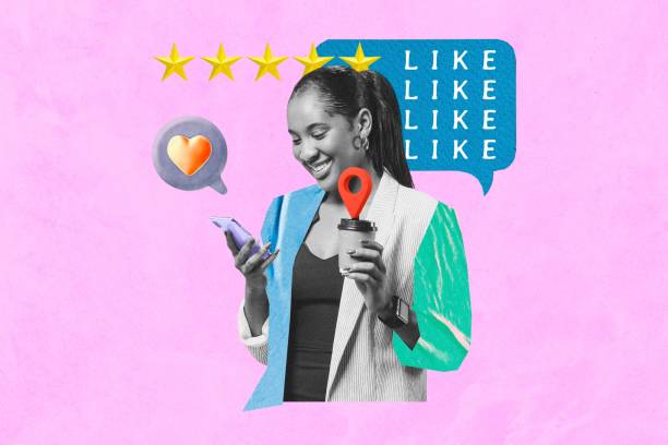 istock Businesswoman using phone, social media remix 2158678351