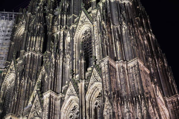 istock Ancient Cologne Cathedral at night in Germany 2158680981
