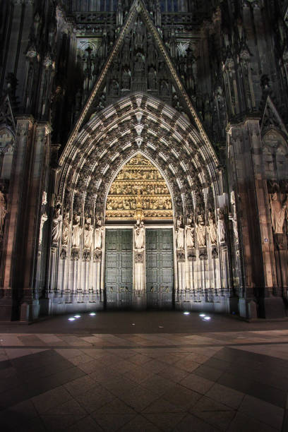 istock Ancient Cologne Cathedral at night in Germany 2158680982