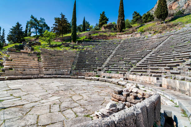 istock Ancient amphitheater of Delphi. Archaeological site in Greece. 2158685903