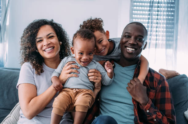 istock Happy family at home. 2158686317