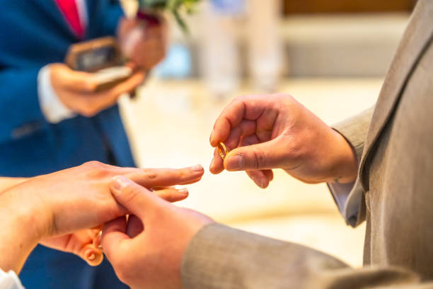 istock A man is giving a ring to a woman 2158688753