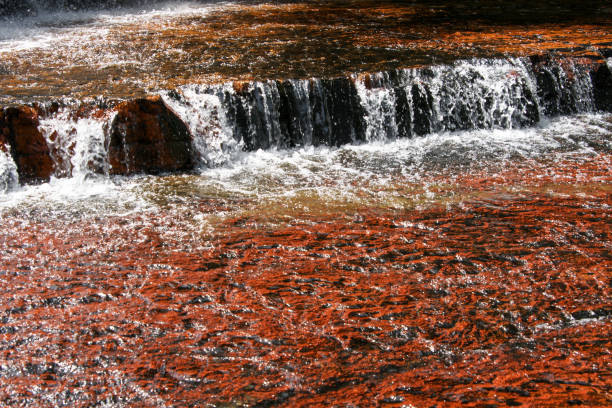 The riverbed of the Quebrada de Jaspe is formed of the gemstone red jasper.
