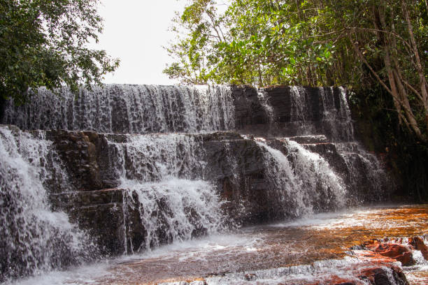 istock Quebrada de Jaspe, Jasper Creek waterfall with red jasper gemstone riverbed, Gran Sabana, Venezuela 2158689482