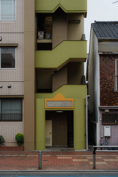 istock Colorful modern apartment building entrance 2158691790
