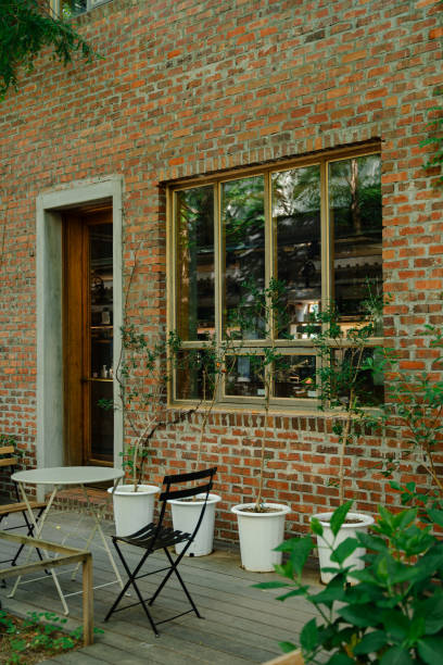 istock Brick Wall with Potted Plants and Window 2158692466