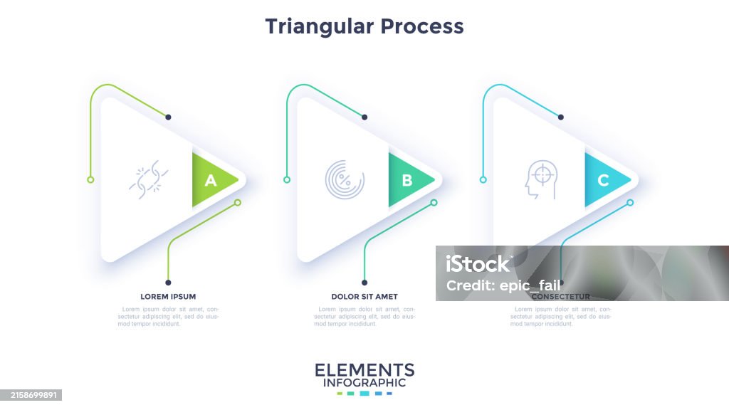 Progress Bar With Three Paper White Triangular Pointers Placed In ...