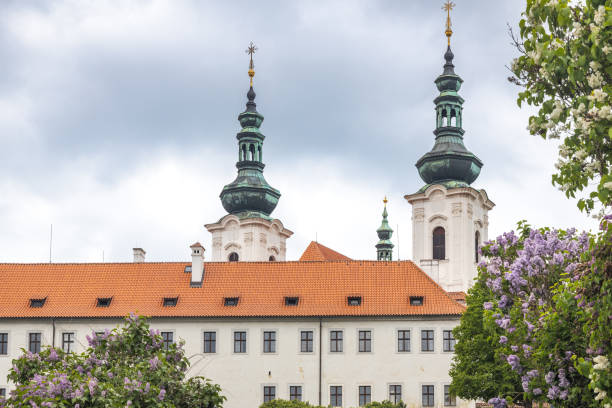 View of Strahov Monastery in Prague, Czech Republic. View of Strahov Monastery in Prague, Czech Republic, Europe. british commonwealth stock pictures, royalty-free photos & images