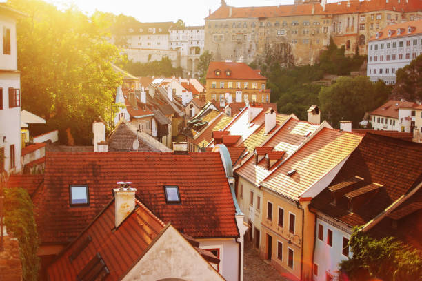 Sunset in Cesky Krumlov, Czech Republic