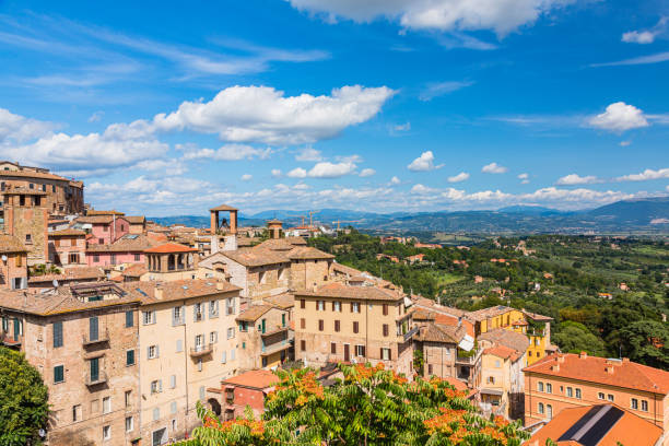 Perugia, in central Italy's Umbria region, is famous for its medieval architecture, the Palazzo dei Priori, and the annual chocolate festival, Eurochocolate. It's a charming city that combines art and sweet indulgence.