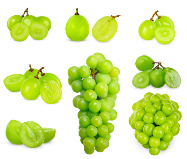 istock Jelly green grape isolated on white background. 2158711910
