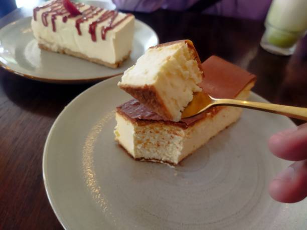 istock Lemon cheesecake and strawberry cheesecake 2158713154