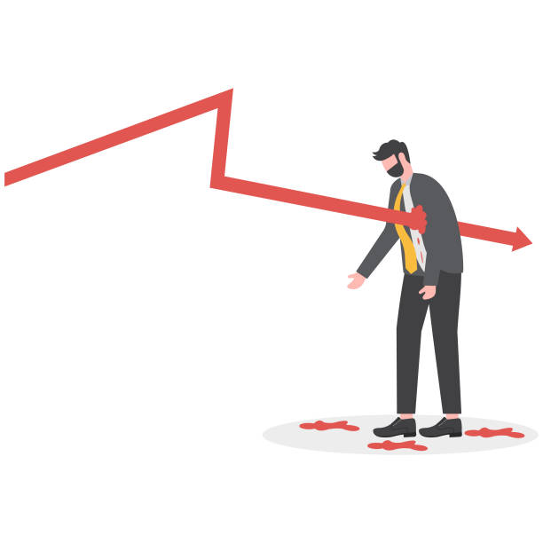 istock Concept graph stock falls or illustrations for business design and infographic 2158723818