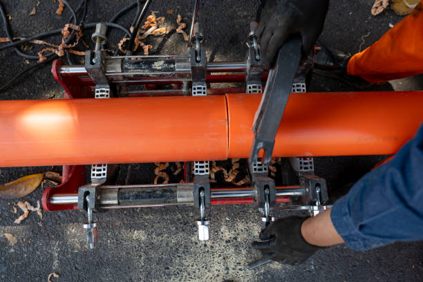 istock An engineering worker is repairing a pipeline on the roadside 2158727790