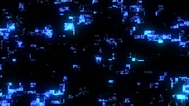 istock Distortion screen with glitch effect. Abstract digital background with noise waves. Hacked computer and technical problem. 3D rendering. 2158727990
